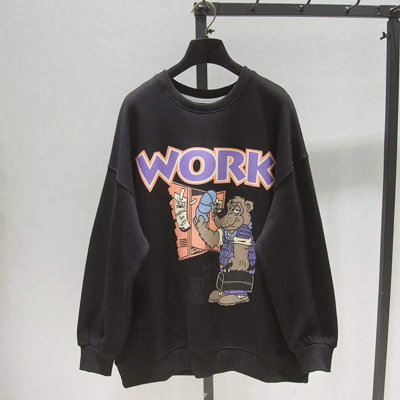 Spring New Loose T-shirt Korean Style Mid-Length Cartoon Sweater Women's Fashionable Ins Top Round Neck Bottoming Shirt
Spring New Loose T-shirt Korean Style Mid-Length Cartoon Sweater Women's Fashionable Ins Top Round Neck Bottoming Shirt