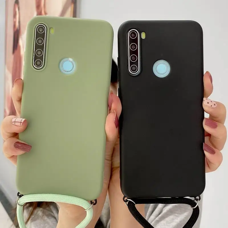 Чехол для телефона из ТПУ с плечевым ремнем Xiaomi Redmi 9 10X 4G Pro 5G Note Max K20 K30 8 8A 7A 7 6 Mi 10 Lite