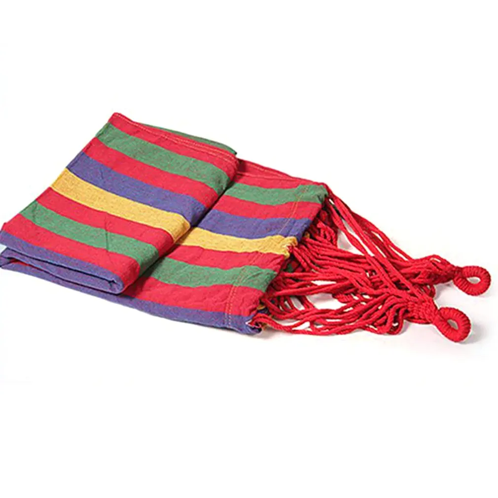 280x80cm 2 Persons Striped Hammock Outdoor Leisure Bed Thickened Canvas Hanging Bed Sleeping Swing Hammock For Camping Hunting
280x80cm 2 Persons Striped Hammock Outdoor Leisure Bed Thickened Canvas Hanging Bed Sleeping Swing Hammock For Camping Hunting