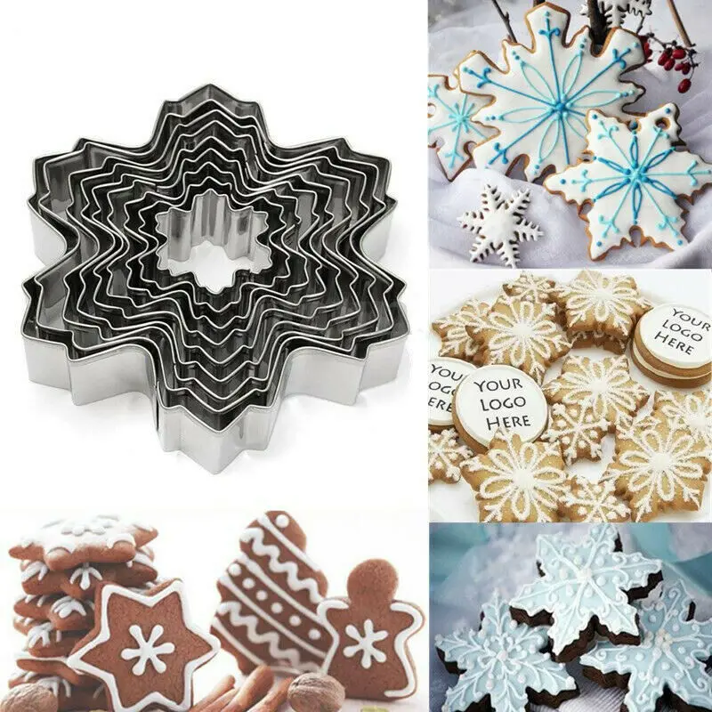 9-Piece Christmas Snowflake Cookie Cutter Set Stainless Steel Cookie Biscuits Cutter Molds Candy DIY Fondant Mold
9-Piece Christmas Snowflake Cookie Cutter Set Stainless Steel Cookie Biscuits Cutter Molds Candy DIY Fondant Mold
