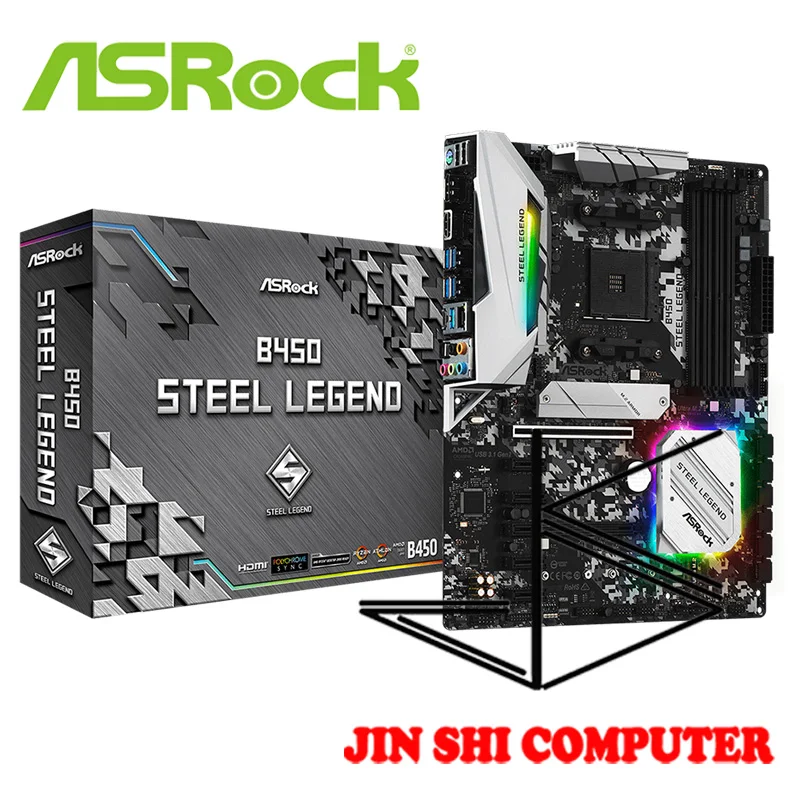 ASROCK B450 STEEL LEGEND AMD B450DDR4 3533+ (OC) MHz M.2 USB3.1 New Max-64G Double Channel Socket AM4 Motherboard
ASROCK B450 STEEL LEGEND AMD B450DDR4 3533+ (OC) MHz M.2 USB3.1 New Max-64G Double Channel Socket AM4 Motherboard