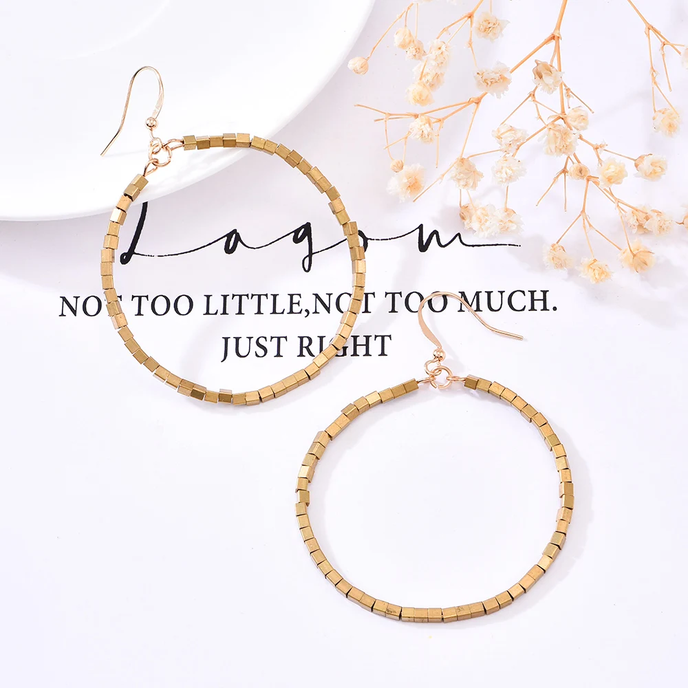 Simple Fashion Personality Geometric Big Circle Earrings Female Creative Metal Earrings Trend 2020 New Gift Jewelry
Simple Fashion Personality Geometric Big Circle Earrings Female Creative Metal Earrings Trend 2020 New Gift Jewelry