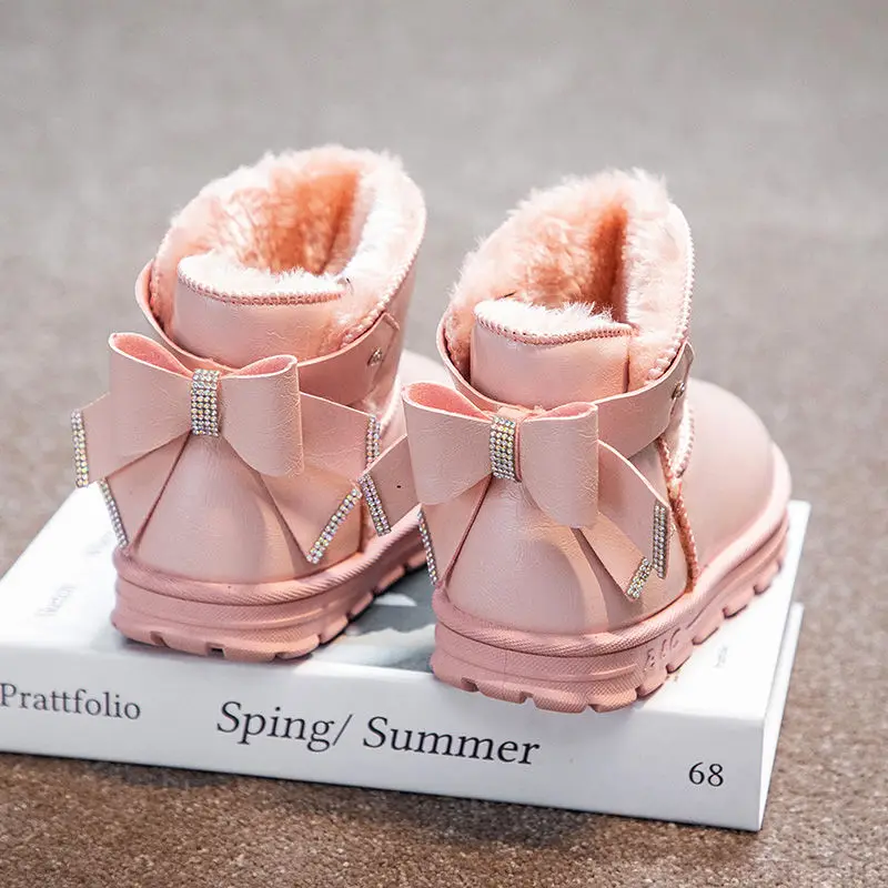 Bowknot Waterproof Baby Snow Boots Girls Plus Velvet Thick Warm Cotton Shoes Baby Toddler Shoes Soft Bottom Autumn Winter Boots
Bowknot Waterproof Baby Snow Boots Girls Plus Velvet Thick Warm Cotton Shoes Baby Toddler Shoes Soft Bottom Autumn Winter Boots