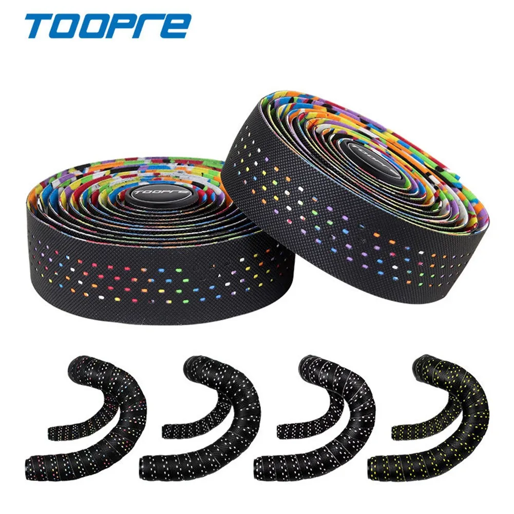 TOOPRE 2Pcs Road Bike Silicone Handlebar Tape Bicycle Drop Bar Wrap Non-Slip Shock HandleBar Tape Cycling Bend Handle Wrap Belt
TOOPRE 2Pcs Road Bike Silicone Handlebar Tape Bicycle Drop Bar Wrap Non-Slip Shock HandleBar Tape Cycling Bend Handle Wrap Belt