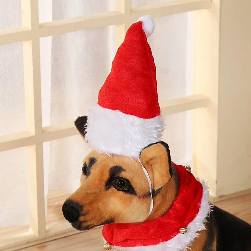 Pet Dog Christmas Hat Headdress Set Cute Dog Cat Xmas Hat and Scarf Puppy Kitten Headwear Hat Neck Scarf Shawl Pet Supplies
Pet Dog Christmas Hat Headdress Set Cute Dog Cat Xmas Hat and Scarf Puppy Kitten Headwear Hat Neck Scarf Shawl Pet Supplies