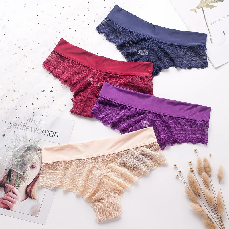 Sexy Underwear Ladies Lace Transparent Thong Briefs Cotton Crotch Purple Black Red Panties
Sexy Underwear Ladies Lace Transparent Thong Briefs Cotton Crotch Purple Black Red Panties