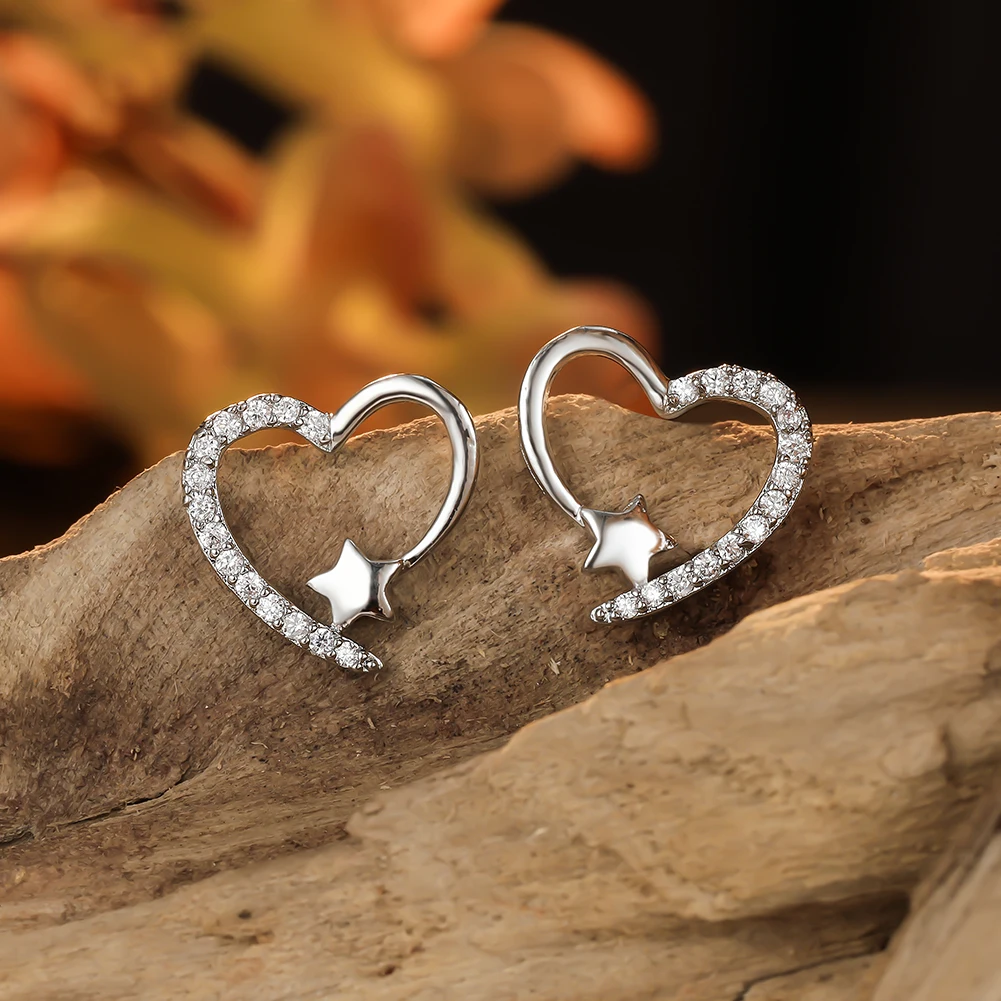 Stud Earrings For Women 14K Gold / Silver / Rose Plated with Rhinestone Star Heart Shape Ear Accessories Multi-Color
Stud Earrings For Women 14K Gold / Silver / Rose Plated with Rhinestone Star Heart Shape Ear Accessories Multi-Color