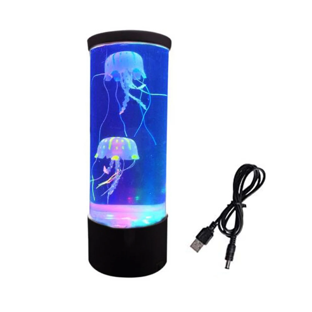 

Светодиодная лампа в виде медузы, цветной домашний декоративный ночсветильник с питанием от USB, аквариумная Медуза для спальни, гостиной