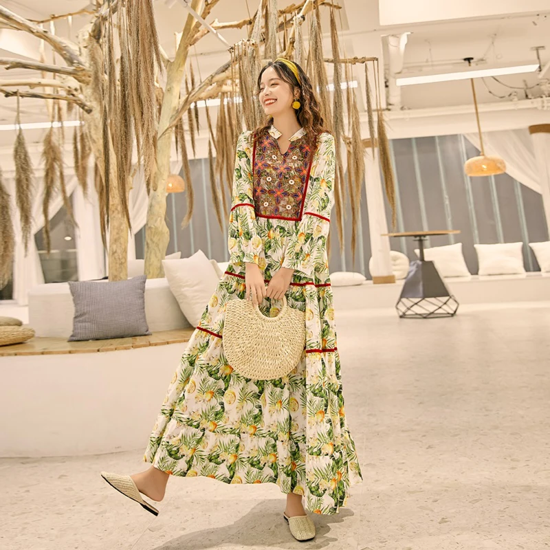 Vestidos De Mujer New Fall Bohemia Long Dress Colorful Embroidery Plus Robe Femme Muslim Arabian Oman Elegant Party Maxi Dress
Vestidos De Mujer New Fall Bohemia Long Dress Colorful Embroidery Plus Robe Femme Muslim Arabian Oman Elegant Party Maxi Dress