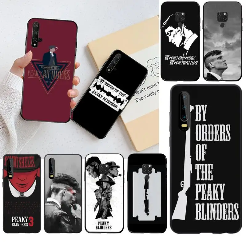Мягкий черный телефонный чехол Peaky Blinders для Huawei P40 P30 P20 lite Pro Mate 30 20 P Smart 2019