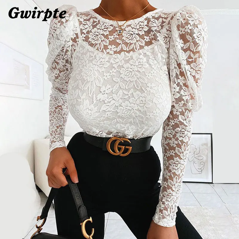 Gwirpte Sexy O-Neck Slim Cropped Top Spring See-through Hollow Out White Lace T Shirt Women Fashion Elegant Lantern Sleeve Tops
Gwirpte Sexy O-Neck Slim Cropped Top Spring See-through Hollow Out White Lace T Shirt Women Fashion Elegant Lantern Sleeve Tops