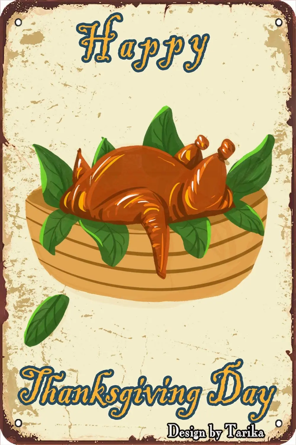 Happy Thanksgiving Roast Turkey Vintage Look 20X30 cm Metal Decoration Art Sign for Home Kitchen Bathroom Farm Garden
Happy Thanksgiving Roast Turkey Vintage Look 20X30 cm Metal Decoration Art Sign for Home Kitchen Bathroom Farm Garden