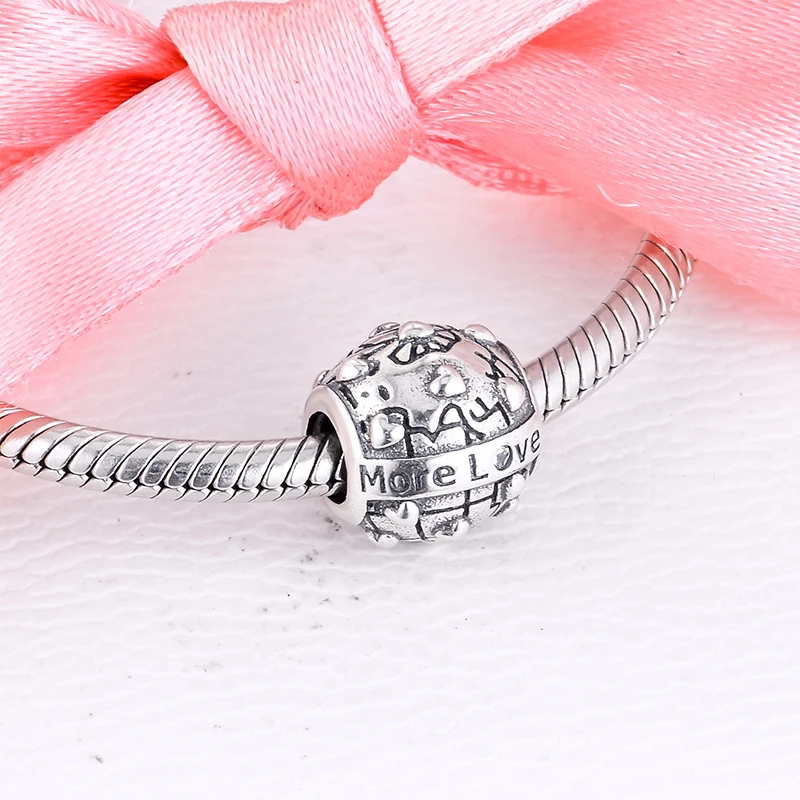 Charms 925 Silver Original Fit Pandora Bracelets Sterling Silver More Love Charm Beads for diy Women Jewlry
Charms 925 Silver Original Fit Pandora Bracelets Sterling Silver More Love Charm Beads for diy Women Jewlry