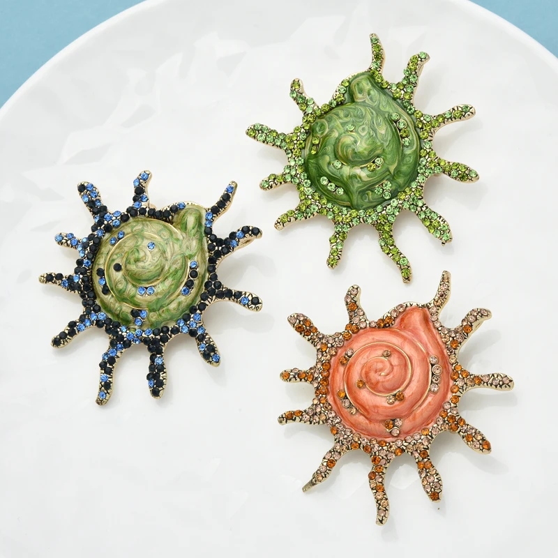 Wuli&baby Rhinestone Enamel Sun Brooches For Women Unisex 3-color Geometric Flower Party Office Brooch Pin Gifts
Wuli&baby Rhinestone Enamel Sun Brooches For Women Unisex 3-color Geometric Flower Party Office Brooch Pin Gifts