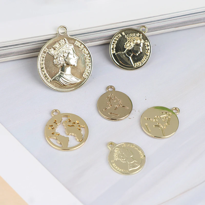 10PCS Gold Plated Portrait Coin Pendants Trend Charms For Bracelets Pendants Necklaces DIY Making Charms Jewelry Accessories
10PCS Gold Plated Portrait Coin Pendants Trend Charms For Bracelets Pendants Necklaces DIY Making Charms Jewelry Accessories