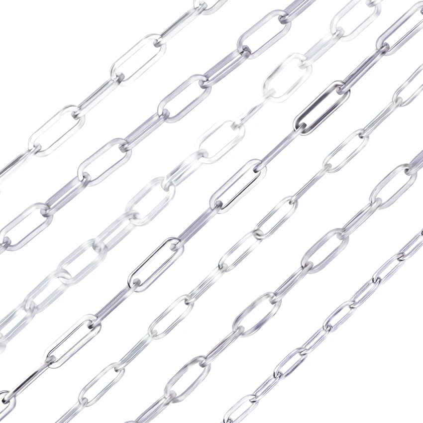 1 Meter/Lot Stainless Steel Square Paper Clip Chain Cords Diy Necklaces Women Men Choker Party Bijoux Gift Jewelry Accessories
1 Meter/Lot Stainless Steel Square Paper Clip Chain Cords Diy Necklaces Women Men Choker Party Bijoux Gift Jewelry Accessories