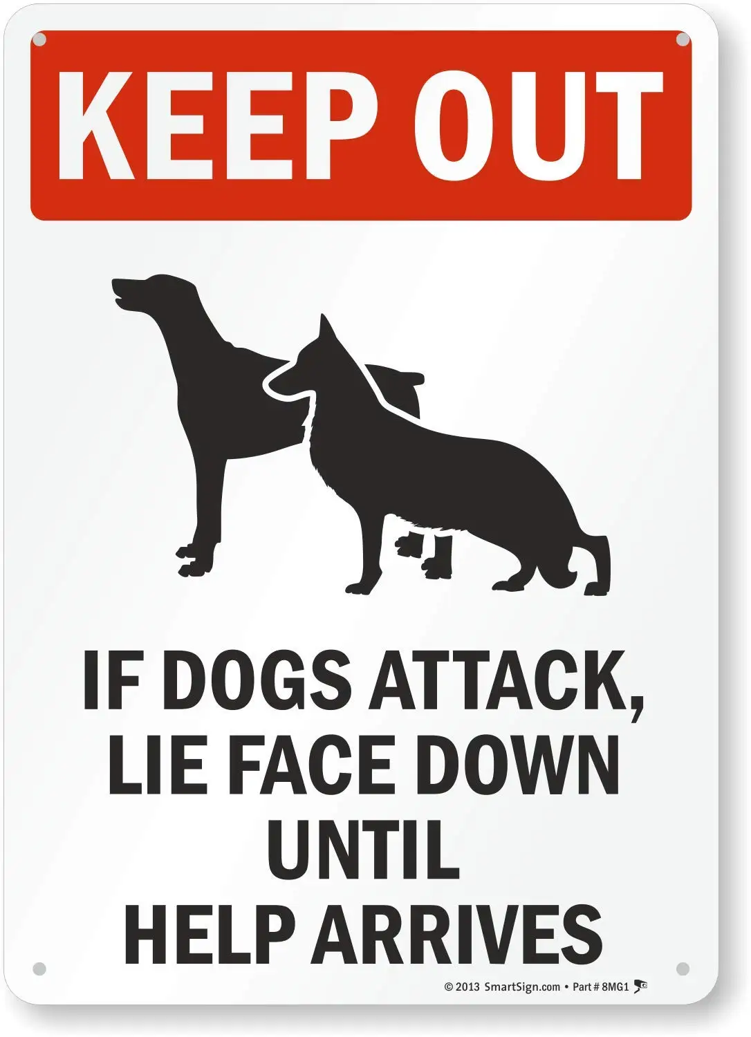SmartSign «Keep Out If Dogs Attack, положите лицо вниз до прибытия помощи», подпишите | 8x12 дюймов алюминий
SmartSign «Keep Out If Dogs Attack, положите лицо вниз до прибытия помощи», подпишите | 8x12 дюймов алюминий