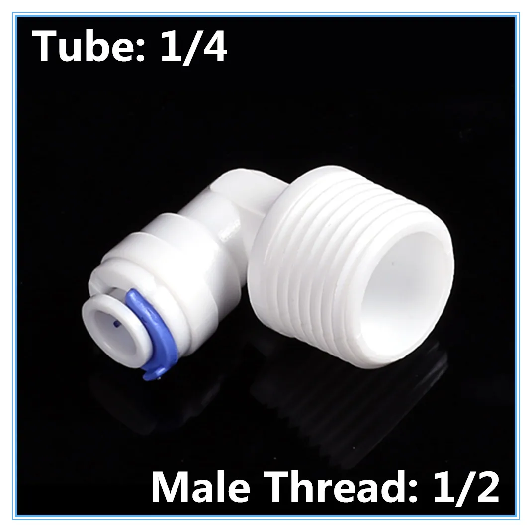 5pc 1/4" OD Pipe to 1/2"Male Elbow Quick Connector RO Water Purifier Reverse Osmosis Aquarium System Connector Fitting
5pc 1/4" OD Pipe to 1/2"Male Elbow Quick Connector RO Water Purifier Reverse Osmosis Aquarium System Connector Fitting