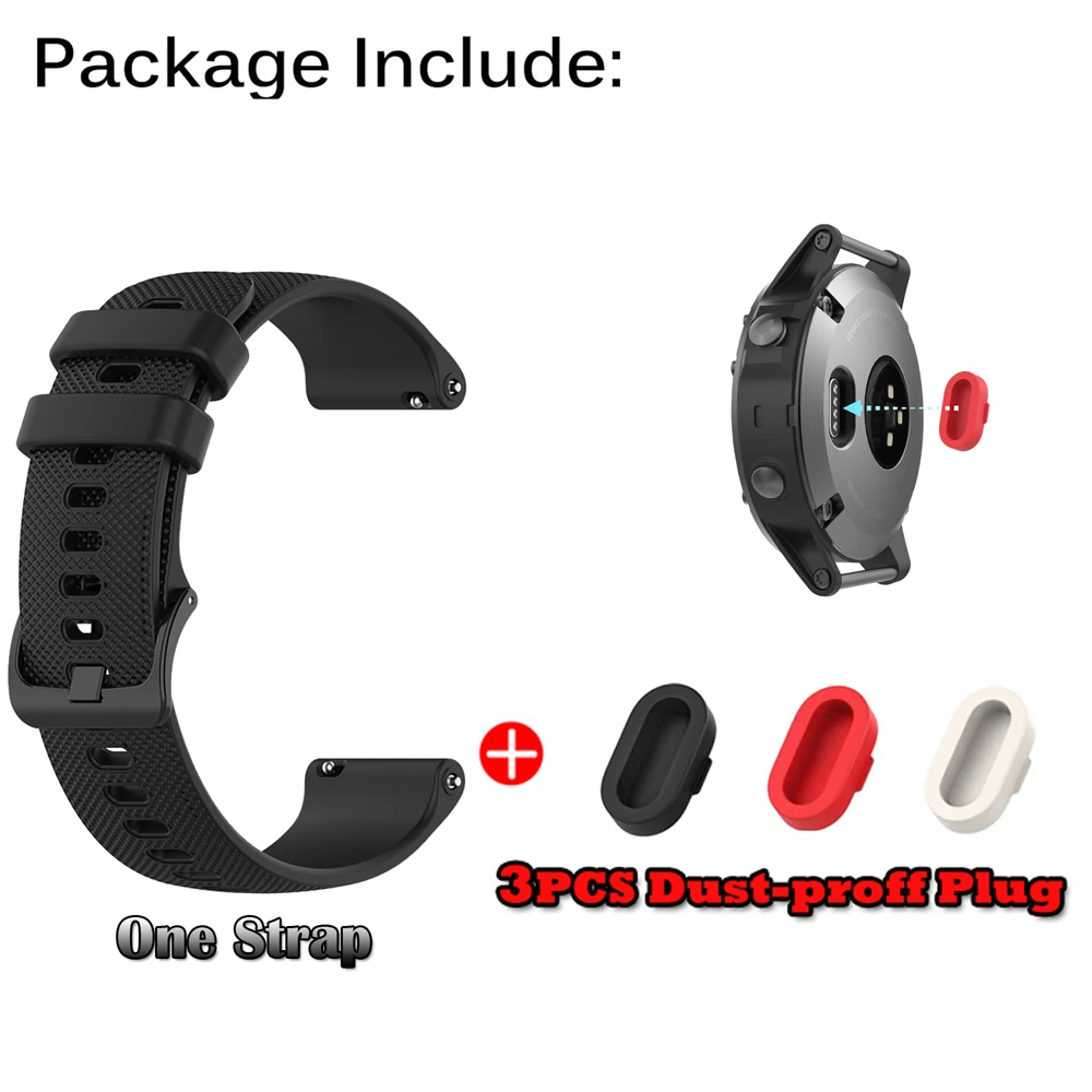 Wrist Strap For Garmin Venu Vivoactive 3 Strap Silicone Watch Strap With Dustproof Plug For Garmin Vivoactive 4S 4 Forerunner245
Wrist Strap For Garmin Venu Vivoactive 3 Strap Silicone Watch Strap With Dustproof Plug For Garmin Vivoactive 4S 4 Forerunner245