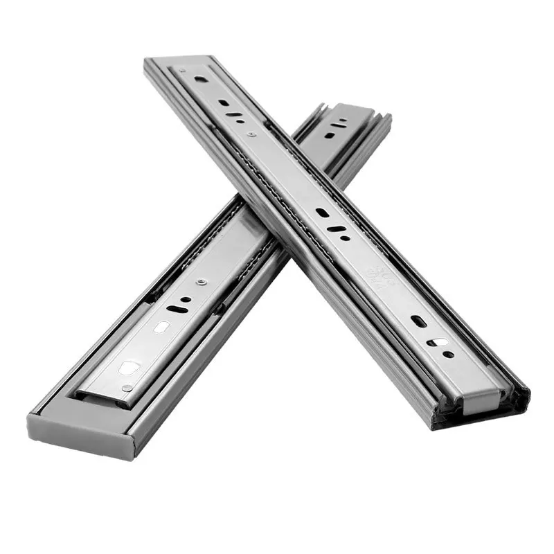 Drawer slide rail thickened slideway 3 section slide rail 4510 damping buffer rail drawer track
Drawer slide rail thickened slideway 3 section slide rail 4510 damping buffer rail drawer track