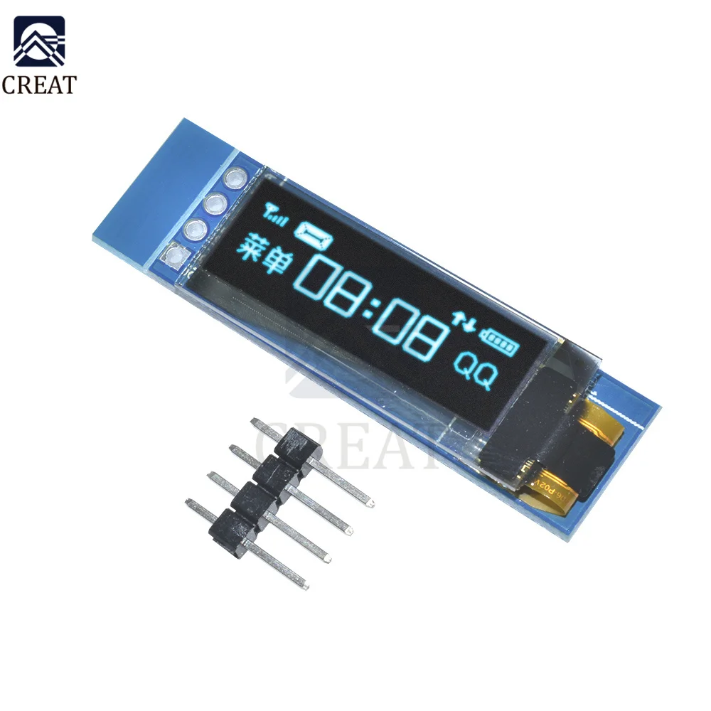 

5PCS SSD1306 Blue/White OLED LCD Display 0.91 Inch 128x32 IIC I2C Serial DIY Module Driver IC 0.91" 12832 For Arduino PIC