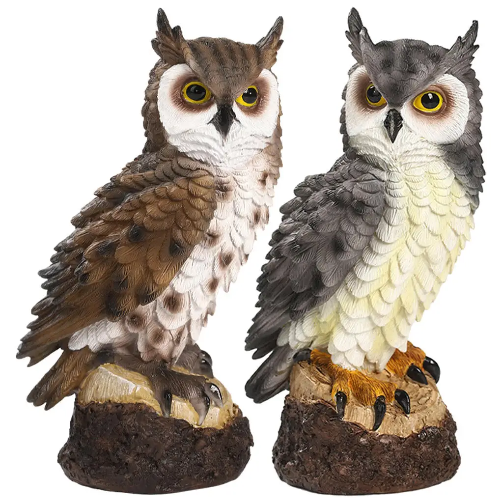 Fake Horned Owl Bird Bird Scarecrow Pest Repellent Hand-Painted Horned Owl Decoy for Porch Outdoor Indoor Garden Statues Decor
Fake Horned Owl Bird Bird Scarecrow Pest Repellent Hand-Painted Horned Owl Decoy for Porch Outdoor Indoor Garden Statues Decor