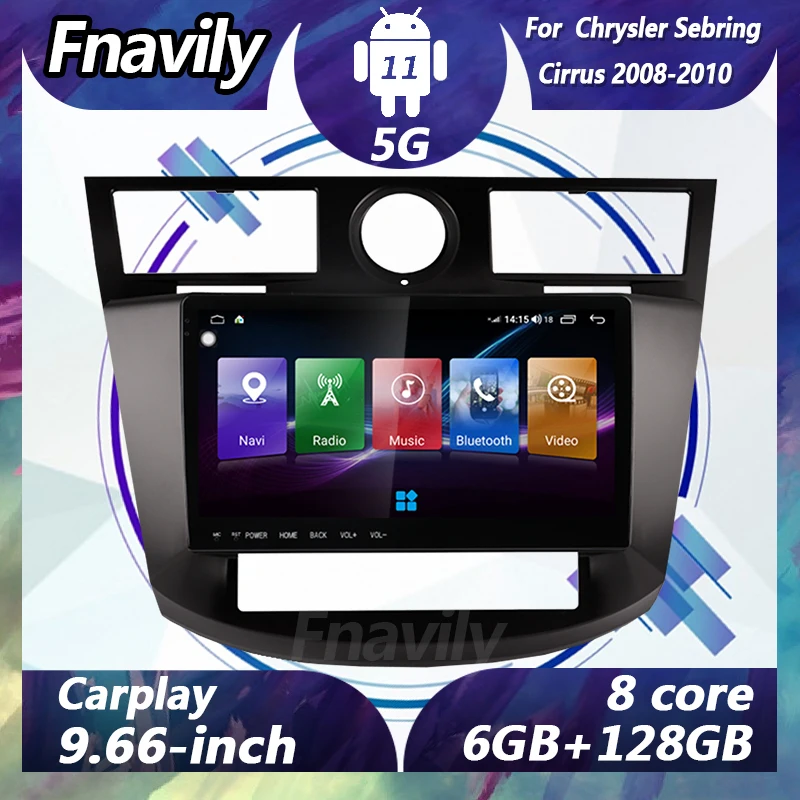 Fnavily 9.66" Android 11 car audio For Chrysler Sebring Cirrus video dvd player car radio stereos navigation GPS DSP 2008-2010
Fnavily 9.66" Android 11 car audio For Chrysler Sebring Cirrus video dvd player car radio stereos navigation GPS DSP 2008-2010