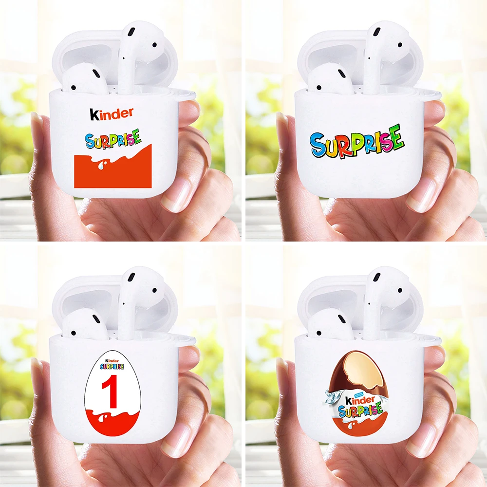 luxury Candy Chocolate Kinder Joy surprise egg Cover for apple Aipods 1 2 White Soft silicone Cover Blutooth Earphone case box
luxury Candy Chocolate Kinder Joy surprise egg Cover for apple Aipods 1 2 White Soft silicone Cover Blutooth Earphone case box