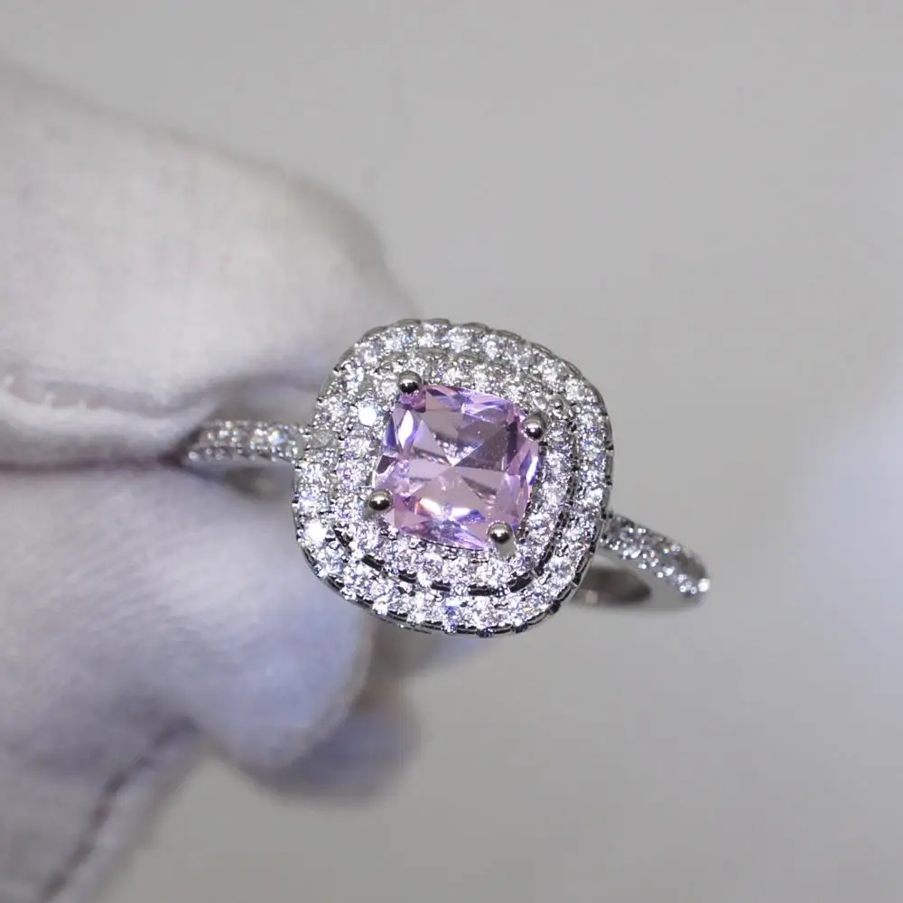 Silver Color Wedding Rings For Women Charms Queen Princess Ring Square Pink Stone Bridal Engagement Jewelry Drop Shipping
Silver Color Wedding Rings For Women Charms Queen Princess Ring Square Pink Stone Bridal Engagement Jewelry Drop Shipping