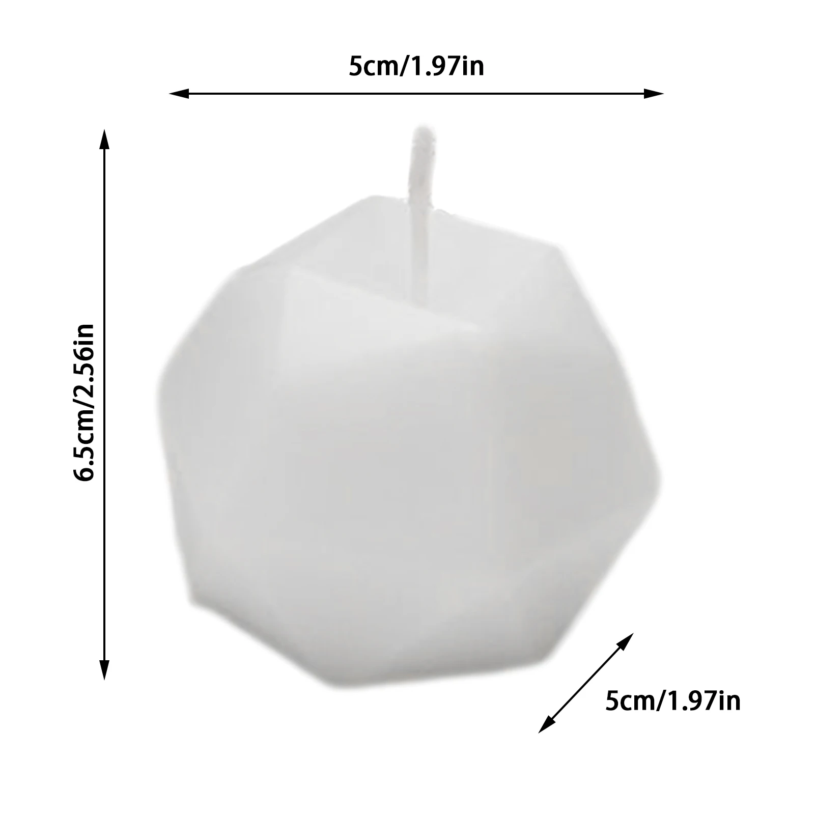 

3D Polygonal Cube Candle Soy Wax Aromatic Candle Home Home Ornament Birthday Wedding Party Decoration Gift