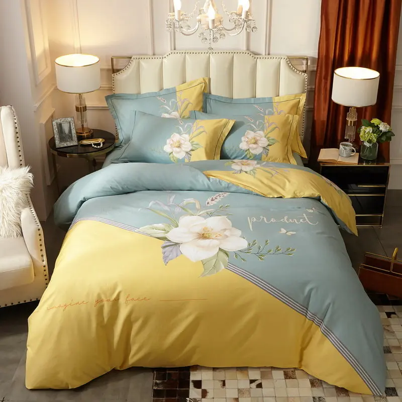 Комплект постельного белья из 4 предметов, 100 хлопок, 60 нитей 
Комплект постельного белья из 4 предметов, 100 хлопок, 60 нитей