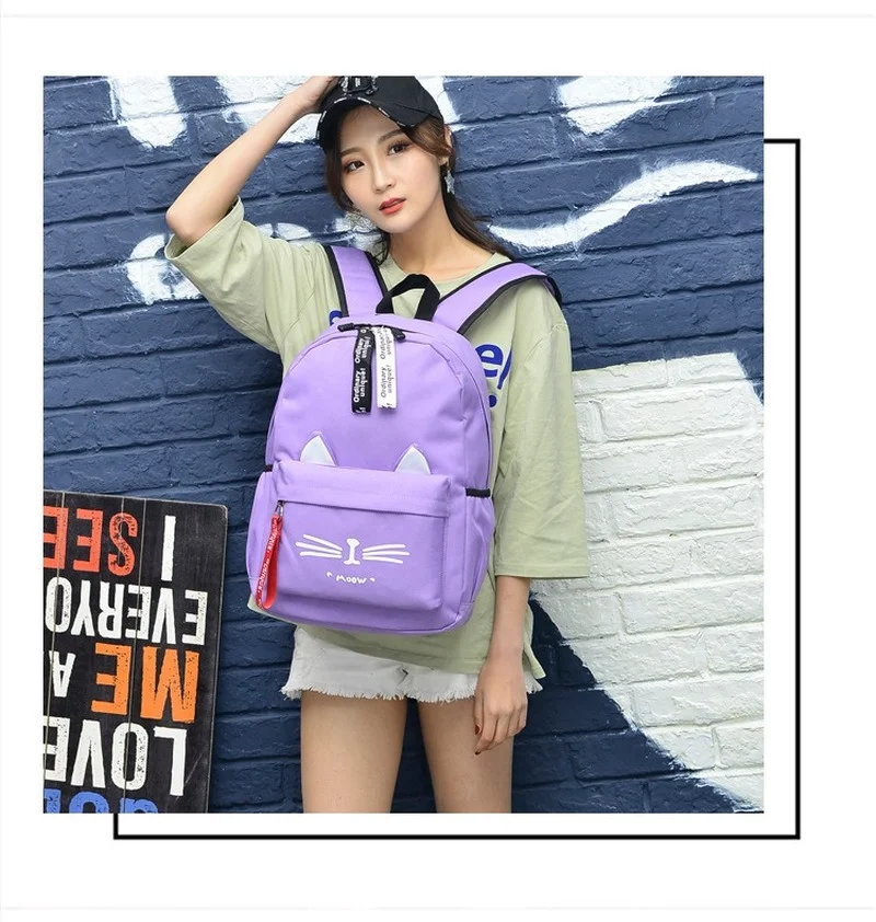 Новинка, рюкзак для девочек на оба плеча, милые кошачьи ушки, студенческие Детские рюкзаки, детские школьные рюкзаки
Новинка, рюкзак для девочек на оба плеча, милые кошачьи ушки, студенческие Детские рюкзаки, детские школьные рюкзаки