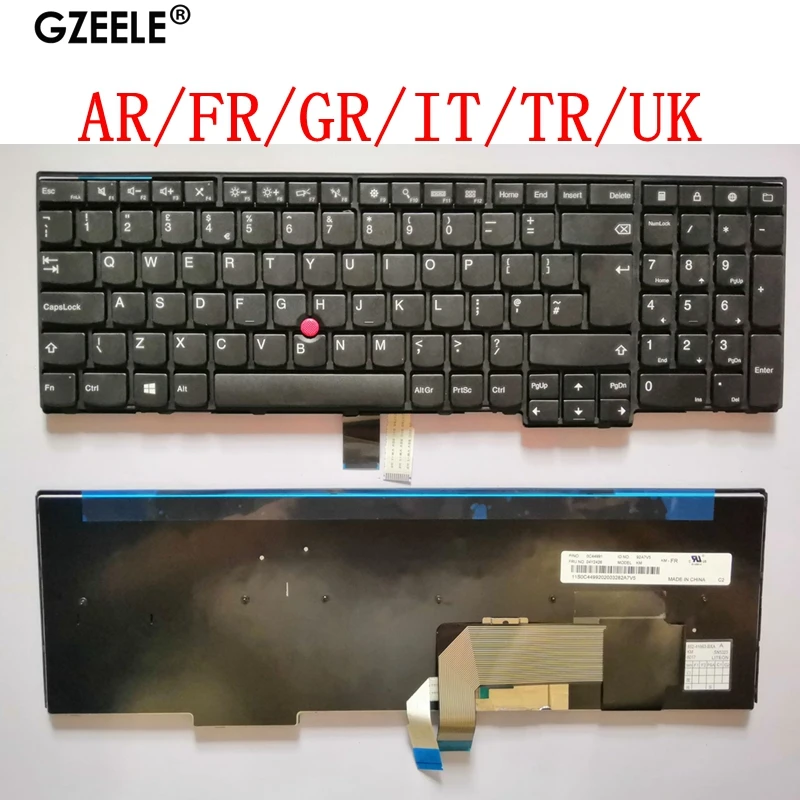 SP/AR/FR/GR/IT/TR/UK новая клавиатура для ноутбука Lenovo W540 W541 W550s T540 T540p T550 L540 Edge E531