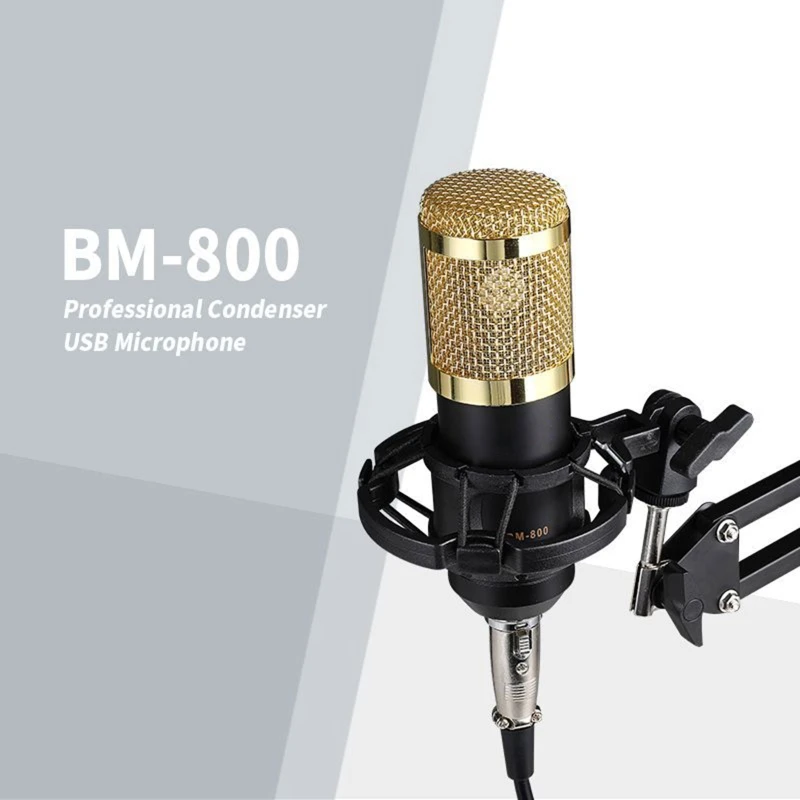 Condenser Microphone Bundle BM-800 Mic Set for Stu dio Recording & Brocasting Microphone Kit for Pc Computer
Condenser Microphone Bundle BM-800 Mic Set for Stu dio Recording & Brocasting Microphone Kit for Pc Computer