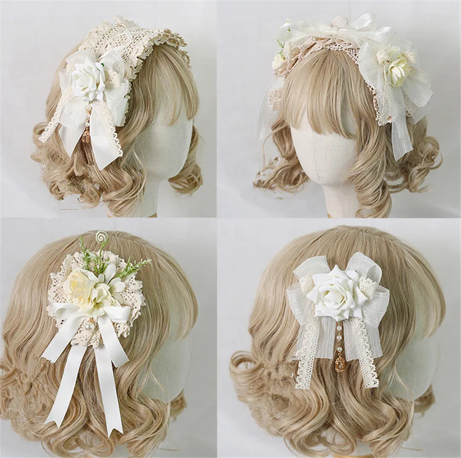 2021 Sweet Beige Lolita Flower Wedding Princess Hair Band Girl Cute Lace Bow Kc Headband Hairpin Cosplay Tea Party Props
2021 Sweet Beige Lolita Flower Wedding Princess Hair Band Girl Cute Lace Bow Kc Headband Hairpin Cosplay Tea Party Props