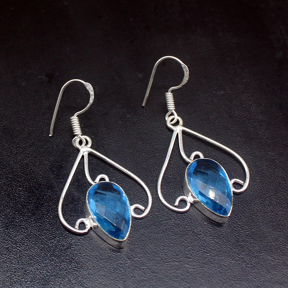 Gemstonefactory Big Promotion Unique 925 Silver Teardrop Shiny Blue Topaz Charm Women Ladies Gifts Dangle Drop Earrings 20212277
Gemstonefactory Big Promotion Unique 925 Silver Teardrop Shiny Blue Topaz Charm Women Ladies Gifts Dangle Drop Earrings 20212277