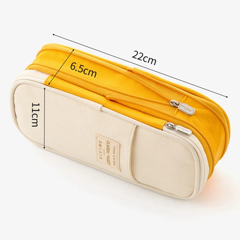 1Pcs Stitching Color Pencil Bag Canvas Extendable Large Capacity Pencil Case Multi Layers Pencil Box
1Pcs Stitching Color Pencil Bag Canvas Extendable Large Capacity Pencil Case Multi Layers Pencil Box
