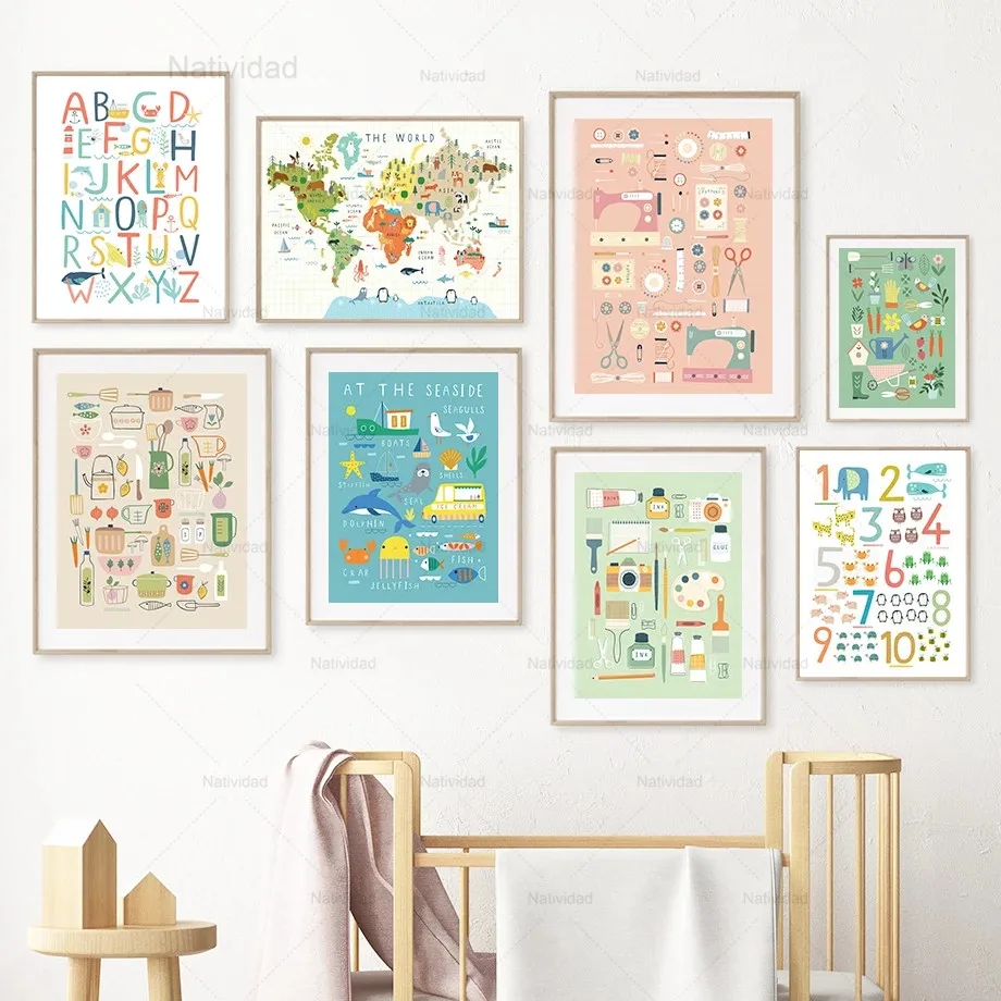 Cartoon Canvas Painting Number Animal Posters Prints Map Bird Scissors Camera Wall Art Nordic Pictures Kids Room Nursery Decor
Cartoon Canvas Painting Number Animal Posters Prints Map Bird Scissors Camera Wall Art Nordic Pictures Kids Room Nursery Decor