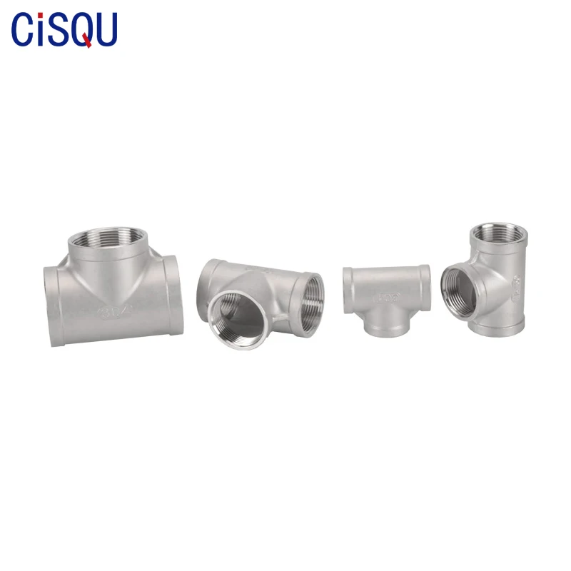 Tee Pipe Fittings 304 Stainless Steel Female Thread Equal Diameter Water Oil And Steam Pipe Joints Inch 1/8'' 1/4'' 3/8'' To 4'
Tee Pipe Fittings 304 Stainless Steel Female Thread Equal Diameter Water Oil And Steam Pipe Joints Inch 1/8'' 1/4'' 3/8'' To 4'