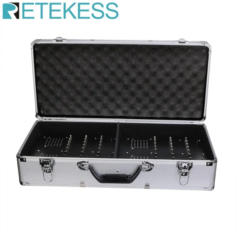

Retekess TT006 Portable 64 Slot Charge Case Storage Box for Retekess T130 T131 TT106 Wireless Tour Guide System