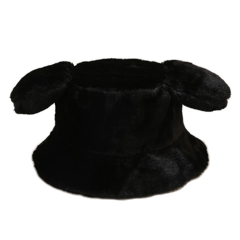 Cute Big Ear Faux Rabbit Fur Hat Fluffy Bucket Hat Fisherman Solid Color/leopard Print Wide Brims Warm Trend Match
Cute Big Ear Faux Rabbit Fur Hat Fluffy Bucket Hat Fisherman Solid Color/leopard Print Wide Brims Warm Trend Match