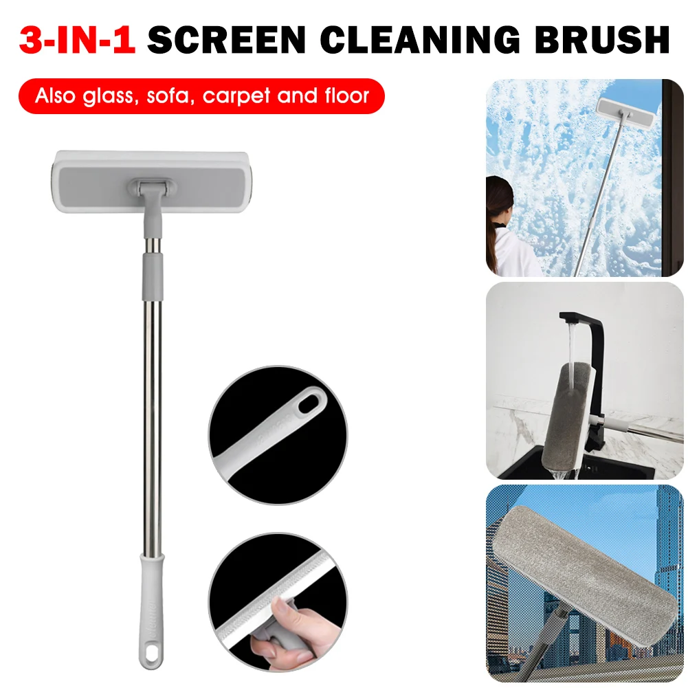 Window Screen Cleaning Brush Telescopic Mesh Screen Cleaner with Squeegee Washable Wet and Dry Dual Use Window Washing Kit
Window Screen Cleaning Brush Telescopic Mesh Screen Cleaner with Squeegee Washable Wet and Dry Dual Use Window Washing Kit