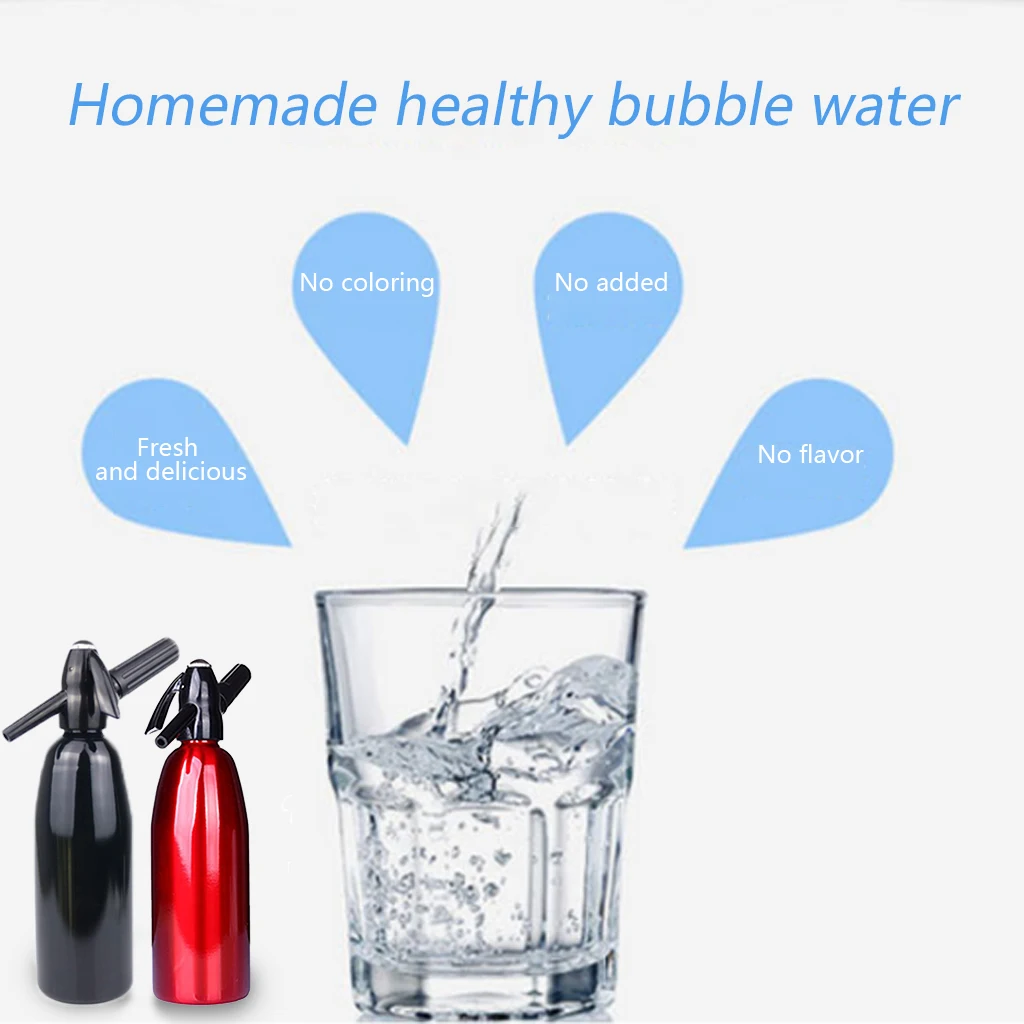 1000ml DIY Soda Water Siphon Home Drink Juice Machine Bar Beer Soda Syphon Maker Steel Bottle Stream Foam Cylinders Co2 Injector
1000ml DIY Soda Water Siphon Home Drink Juice Machine Bar Beer Soda Syphon Maker Steel Bottle Stream Foam Cylinders Co2 Injector