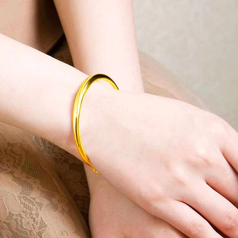 925 Silver Jewelry Gold Plated Simple Smooth Surface Bracelets Bangles For Women Wedding Accessories Jewelry Adjustable Size
925 Silver Jewelry Gold Plated Simple Smooth Surface Bracelets Bangles For Women Wedding Accessories Jewelry Adjustable Size