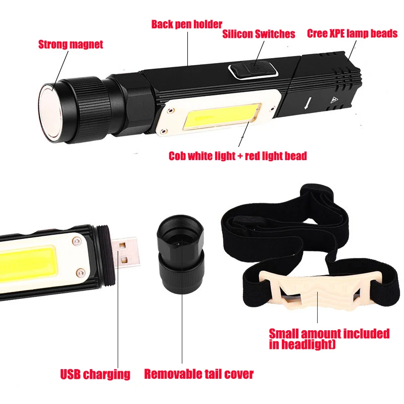 90 Degree Multifunction Flashlight Folding COB Work Light USB Magnetic Inspection Light WHShopping
90 Degree Multifunction Flashlight Folding COB Work Light USB Magnetic Inspection Light WHShopping