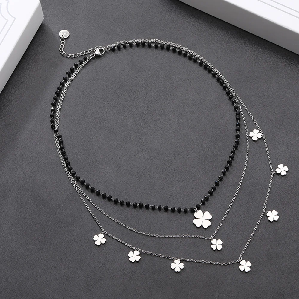 Vintage Silver Color Crystal Lucky Four Leaf Clover Statement Necklaces Women Fashion Jewelry Party Birthday Beach Ocean Gift
Vintage Silver Color Crystal Lucky Four Leaf Clover Statement Necklaces Women Fashion Jewelry Party Birthday Beach Ocean Gift