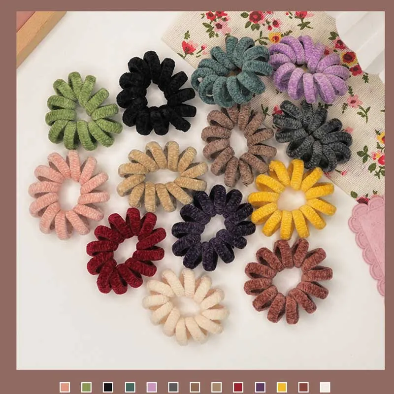 1PC Elastic Hair Bands Velvet Spiral Shape Ponytail Holders Hair Ties Gum Rubber Band Hair Rope Telephone Wire Hair Accessories
1PC Elastic Hair Bands Velvet Spiral Shape Ponytail Holders Hair Ties Gum Rubber Band Hair Rope Telephone Wire Hair Accessories