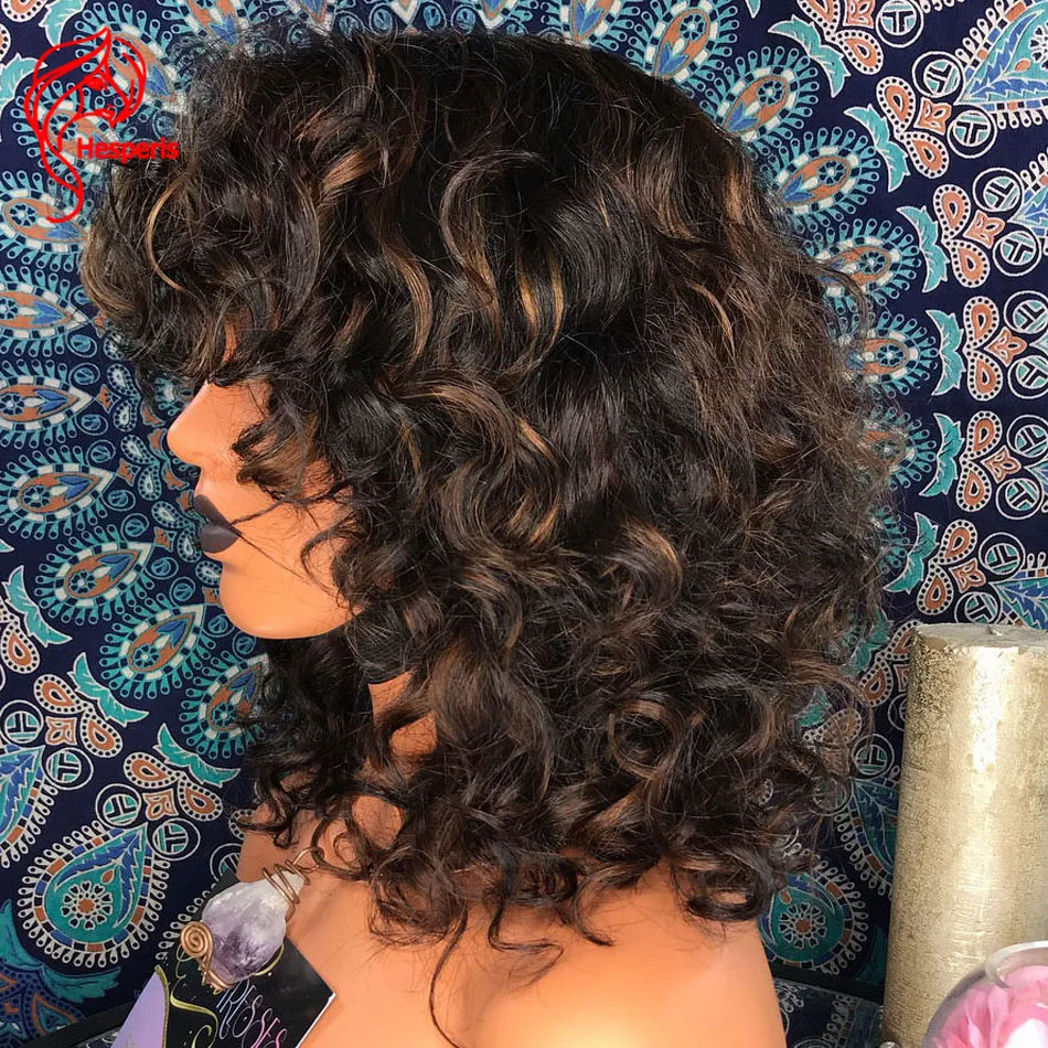 Hesperis Highlight Curly Human Hair Wigs With Bang Remy Brazilian Full Machine Made Scalp Top Highlight Short Curly Bob Wigs
Hesperis Highlight Curly Human Hair Wigs With Bang Remy Brazilian Full Machine Made Scalp Top Highlight Short Curly Bob Wigs