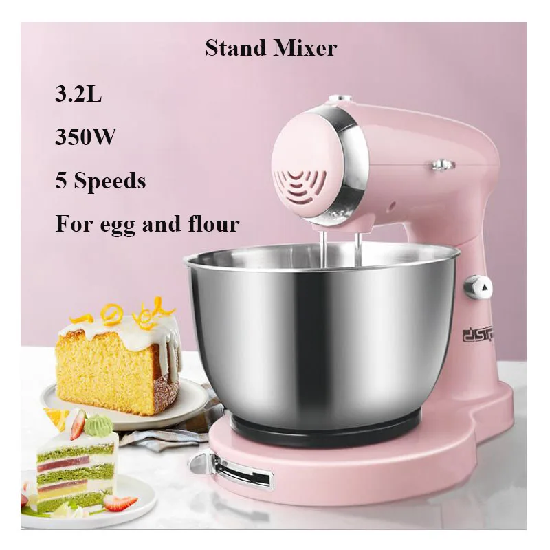 

Stand mixer 3.2L Mixing electric kitchen milk frother for cake flour dough maker 350W machine food processor egg beater 5 Speeds