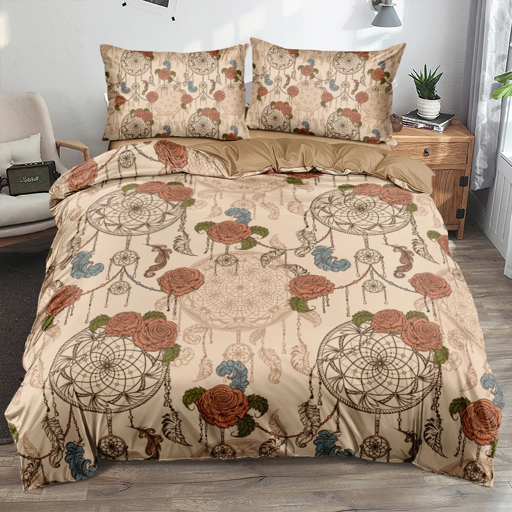 3D Bohemian Style Dreamcatcher Linens Bed Luxury Feather Duvet Cover Pillowcase 173x230 King Modern Home Textile Fashion Design
3D Bohemian Style Dreamcatcher Linens Bed Luxury Feather Duvet Cover Pillowcase 173x230 King Modern Home Textile Fashion Design